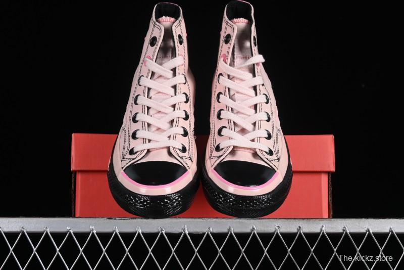 Converse Chuck 70s High Top Casual Sneakers in Black and Pink - A09541C