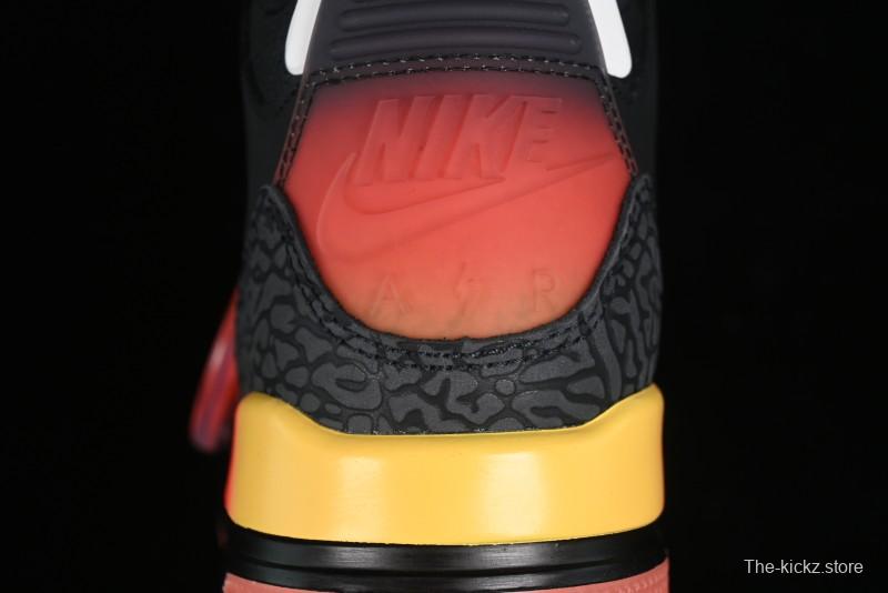 Nike Air Jordan 3 Retro "Rio" Collaboration Sneakers with Gradient Heel and J Balvin Logo - FN0344-001
