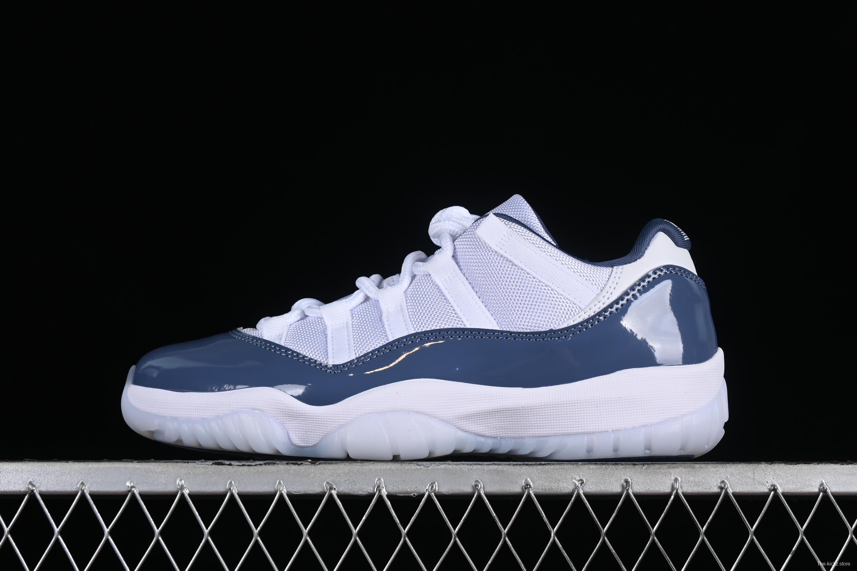 Nike Air Jordan 11 Low "Diffused Blue" Retro Basketball Shoes with Patent Leather Accents - FV5104-104
