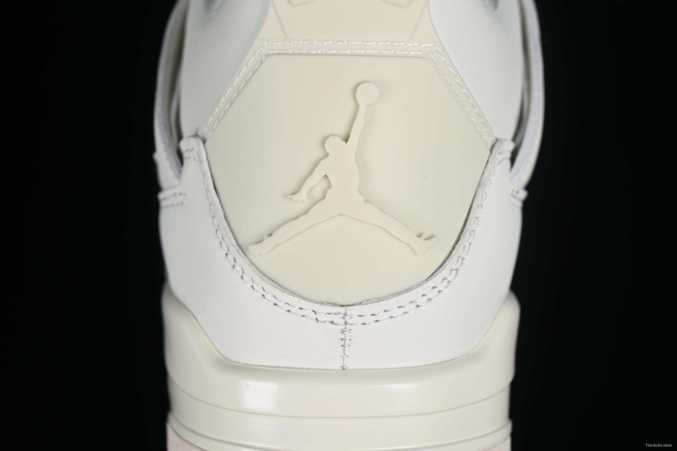 Nike Air Jordan 4 Retro Sneakers with Metallic Gold Accents - AQ9129-170