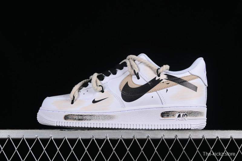 Nike Air Force 1 '07 Low Custom Anime Themed Hand-Painted Swoosh Strap Low-Top Casual Sneakers - ZH0316-013