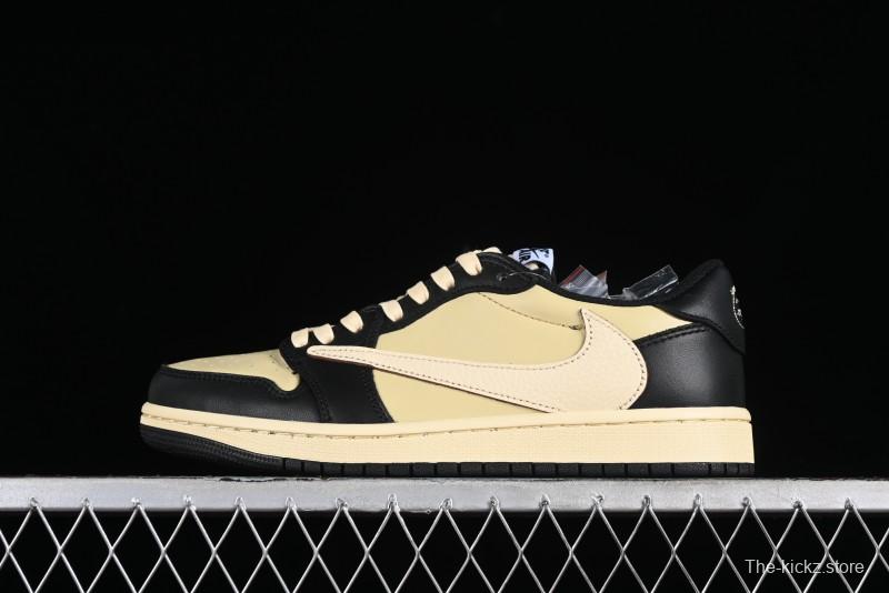 Nike Travis Scott x Air Jordan 1 Low OG AJ1 Reverse Swoosh Sneakers - DM7866-201