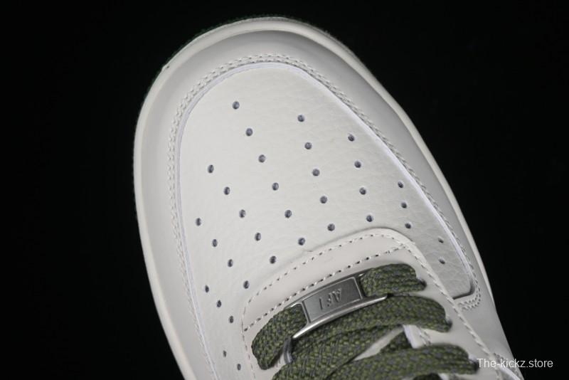 Supreme x Nike Air Force 1'07 Low Beige Green Casual Sneakers with Zoom Air Cushion - HD1968-008