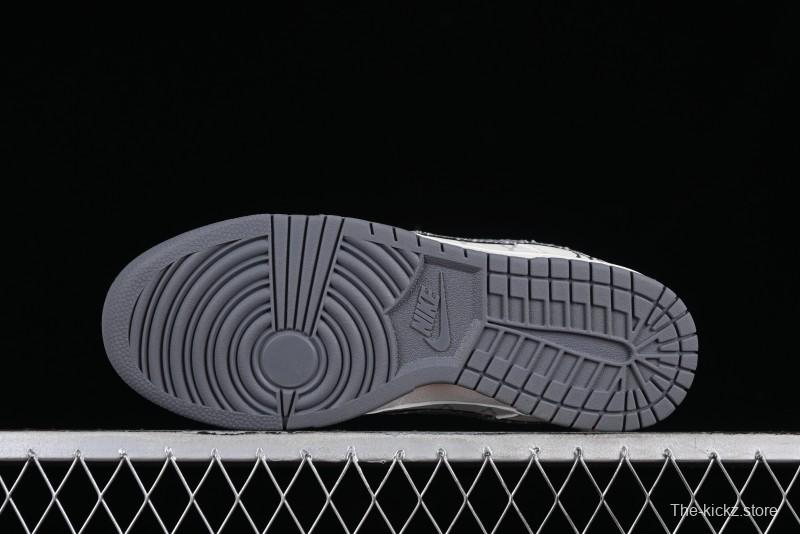 Nike SB Dunk Low MLB Collaboration - Grey Denim Anniversary Custom Low-Top Casual Skate Shoes - DQ1098-347