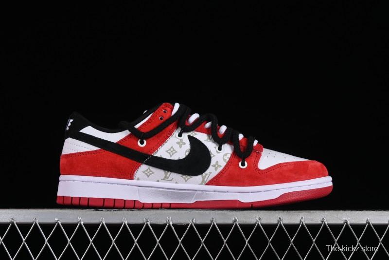 Nike SB Dunk Low Year of the Dragon Limited Edition - Black Swoosh Red Luck High-End Custom Low-Top Casual Sneakers - SJ2068-231