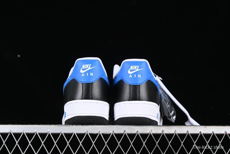 Nike Air Force 1 '07 Low White Black Blue Color Block Casual Sneakers - FN8008-001