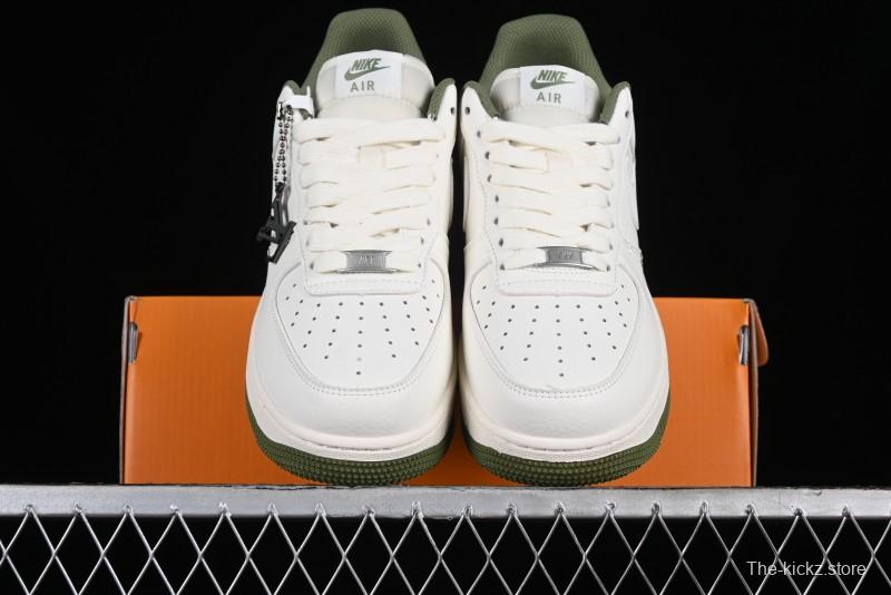 Nike Air Force 1 '07 Low LV Collaboration - Beige Green Double Swoosh Casual Sneakers - XZ6188-003