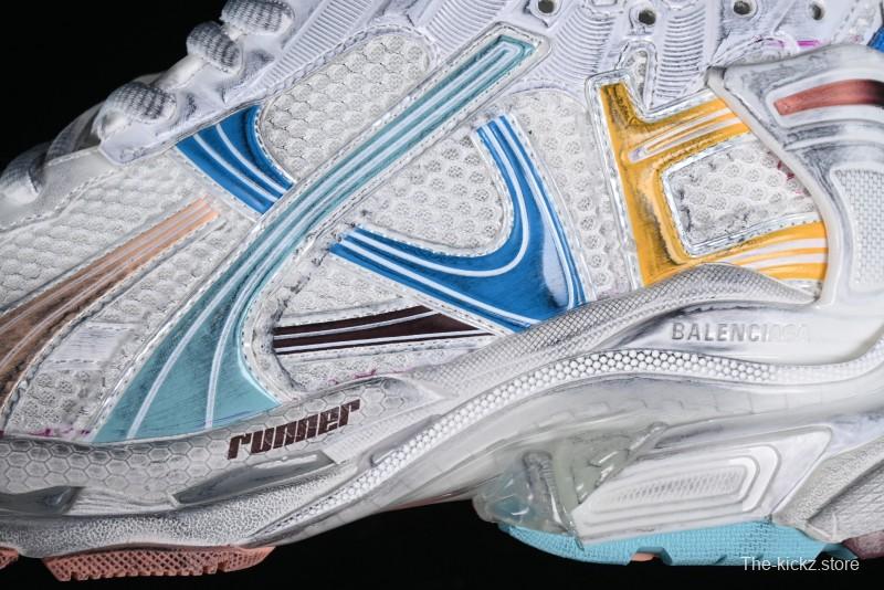 Balenciaga Runner Kith Four Color Retro Casual Sneakers - W3RBMU9754
