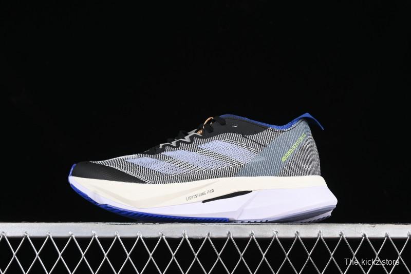 Adidas Adizero Boston 12 M Running Shoes Lightweight Breathable Low-Top with ENERGYROD Carbon Plate - IE8494