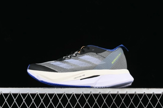 Adidas Adizero Boston 12 M Running Shoes Lightweight Breathable Low-Top with ENERGYROD Carbon Plate - IE8494