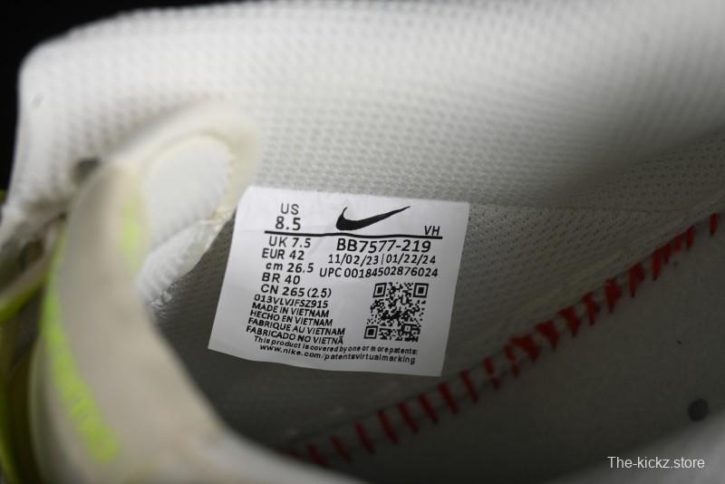 Nike Air Force 1 '07 Low Supreme Casual Sneakers in White-Fluorescent Green - BB7577-219