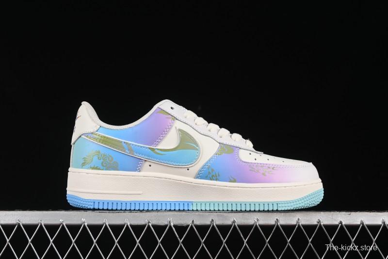 Nike Air Force 1 '07 Low Casual Sneakers "Crystal Dragon Palace" - DB3301-303