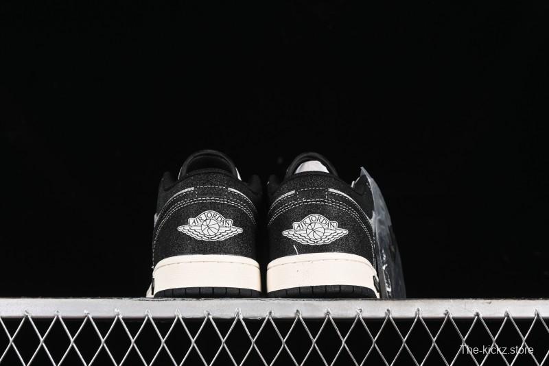 Nike Air Jordan 1 Low Retro Basketball Shoes Custom Starry Sky Design - SJ9950-012