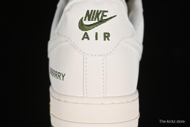 Nike Air Force 1 '07 Low Burberry Collaboration - Off White Mint Green Low Top Casual Sneakers - BB8588-221