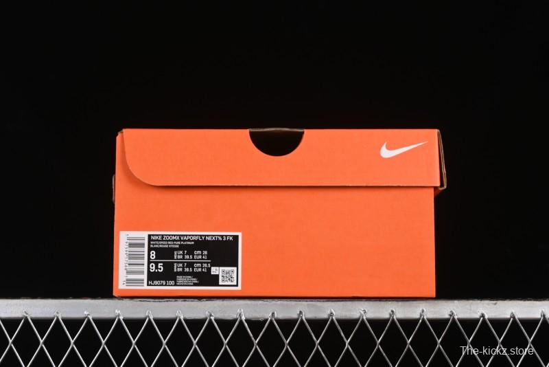 Nike ZoomX Vaporfly NEXT% 3 Marathon Series Lightweight Cushioned Running Shoes - HJ9079-100