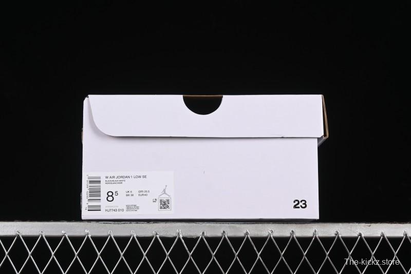 Nike Air Jordan 1 Low "Black Croc" Casual Sneakers - HJ7743-010