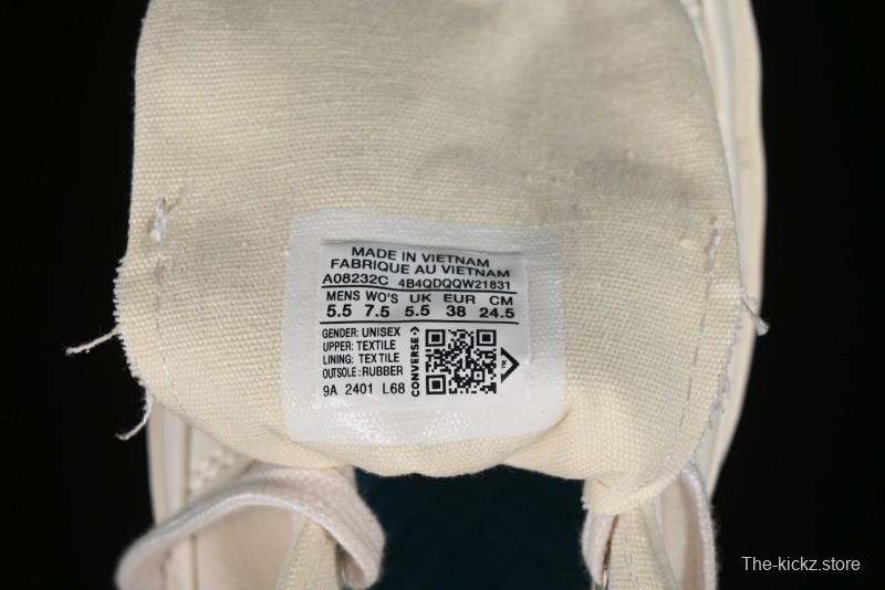 Converse Chuck 70s High Top Casual Sneakers with Cream Cloud and Gold Accents - A08232C