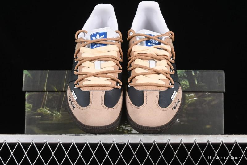 Adidas Originals Samba OG Low-Top Casual Sneakers with Panda Prank Retro Design - IG1025