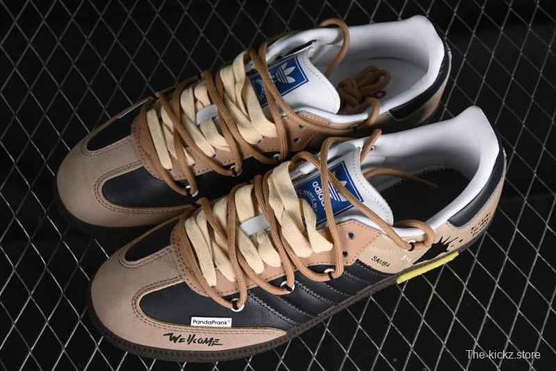 Adidas Originals Samba OG Low-Top Casual Sneakers with Panda Prank Retro Design - IG1025