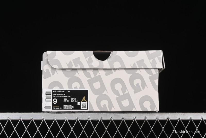 Nike Air Jordan 1 Low AJ1 The North Face Collaboration - Suede Grey Retro Basketball Shoes - DM5688-111