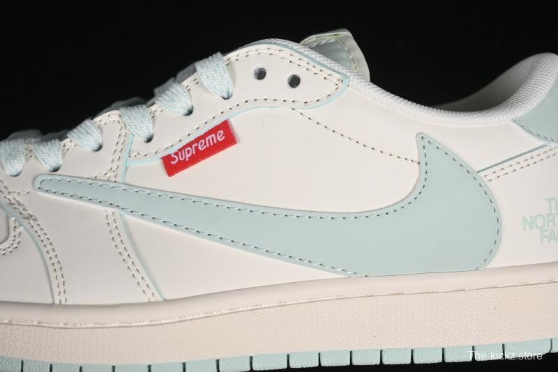 Nike Travis Scott x Fragment Design x Air Jordan 1 Low OG SP AJ1 Supreme North Face Collaboration - XZ5158-001