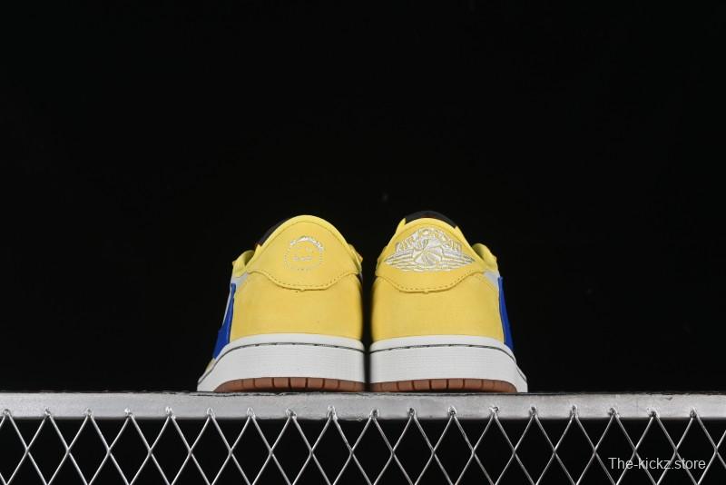 Nike Travis Scott x Air Jordan 1 Low OG AJ1 Collaboration Shoes with Reverse Swoosh - DZ4137-700