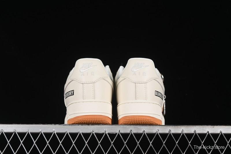 Nike Air Force 1 '07 Low Burberry Check Print Casual Sneakers - DF0180-006