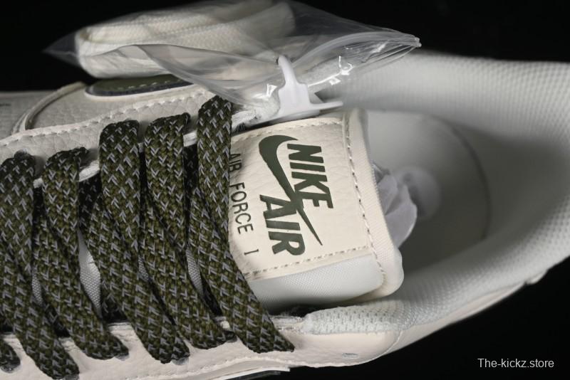 Nike Air Force 1 '07 Low QR Code Military Green Starry Sky Casual Sneakers - CU1836-966