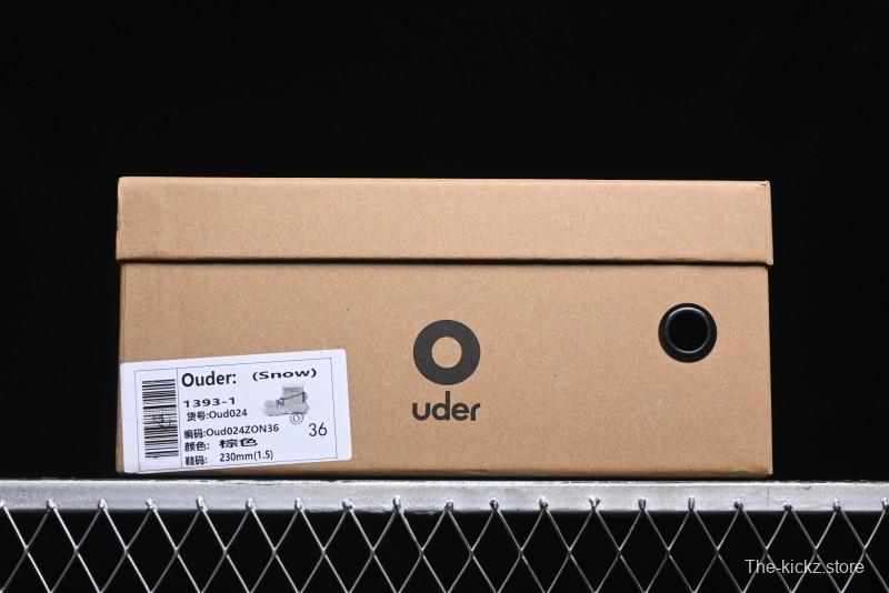 Ouder Retro Lace-Up Mid-Calf Warm & Thickened Platform Casual Snow Boots with Wool Lining - Oud024 Brown