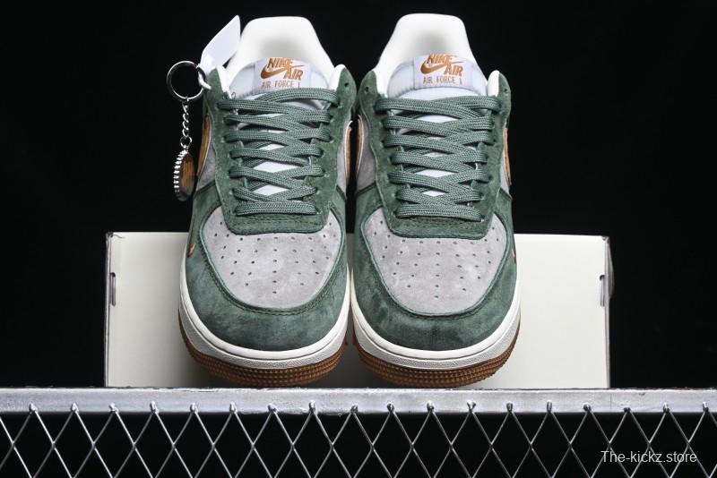 Nike Air Force 1 '07 Low UN Collaboration - Moss Green Low-Top Casual Sneakers - KK1988-022