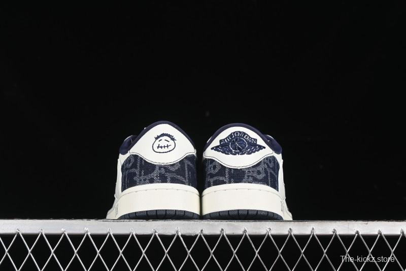 Nike Travis Scott x Fragment Design x Air Jordan 1 Low OG SP AJ1 Retro Sneakers - CH6336-017