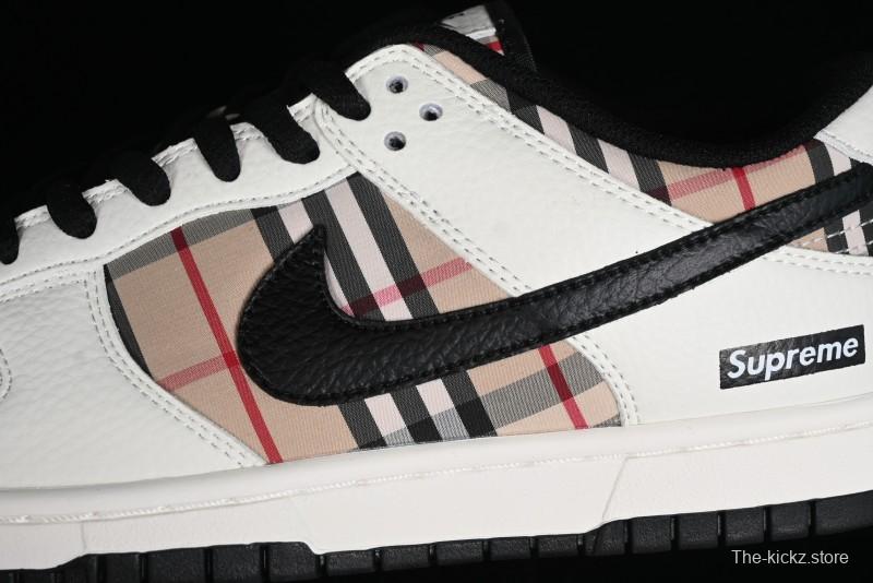 Nike Supreme SB Dunk Low Plaid Colorway Low-Top Casual Skateboarding Shoes - SP1098-051