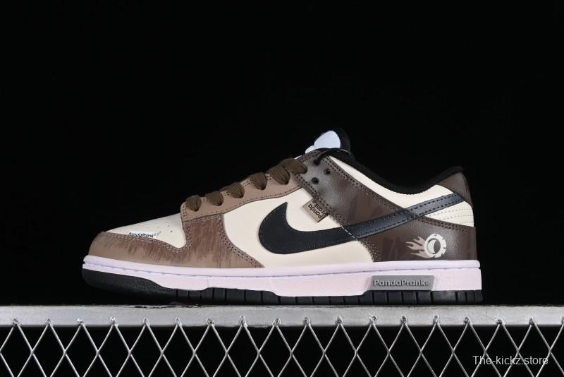 Nike Dunk Low Panda Prank Street Racing Electro Rust Distressed SB Strap Low-Top Casual Sneakers - DD1391-100