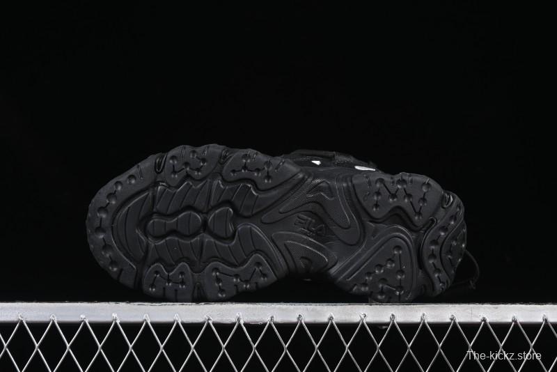 Fila Fusion Retro Mars Running Shoes with Lace-Up Design and Cushioned Sole - F12W422103FBK