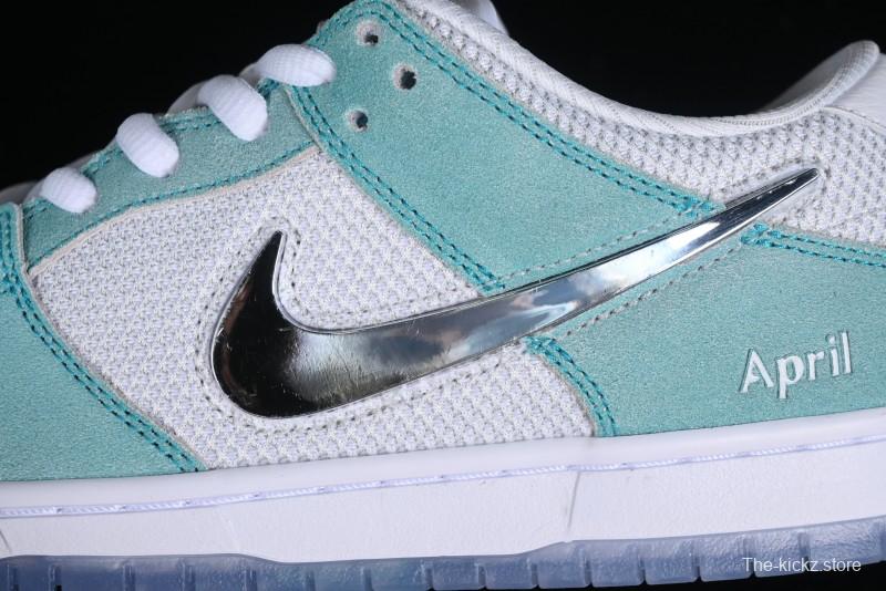 Nike April Skateboards SB Dunk Low Collaboration Frozen Rose SB Shattered Backboard Casual Skate Shoes - FD2562-400