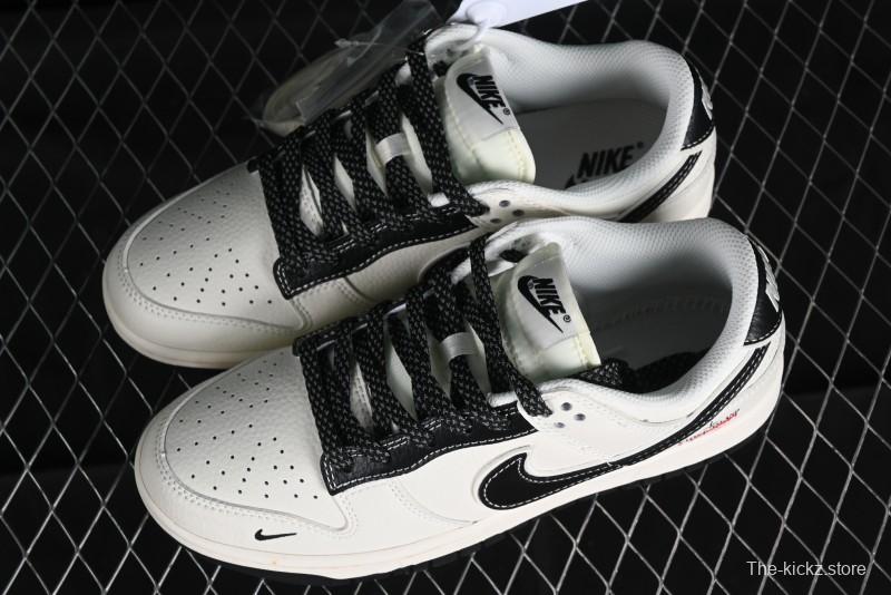 Nike Supreme x SB Dunk Low Stone Island Collaboration - Beige Black Starry Sky Anniversary Custom Low-Top Casual Skate Shoes - BB9866-003