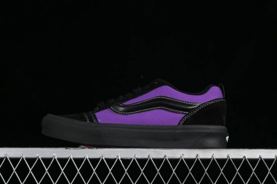 Vans Classics Knu Skool Black Purple Slip-On Shoes - VN0009QCSWE