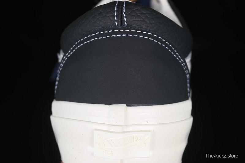 Vans Premium Old Skool 36 Full-Grain Leather Retro Skate Shoes - VN000D57BLK