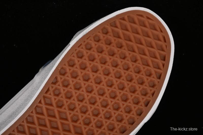 Vans Sk8-Mid Reissue 83 High-End Retro Skate Shoes with Blue Patchwork Suede - VN000CQQDWR