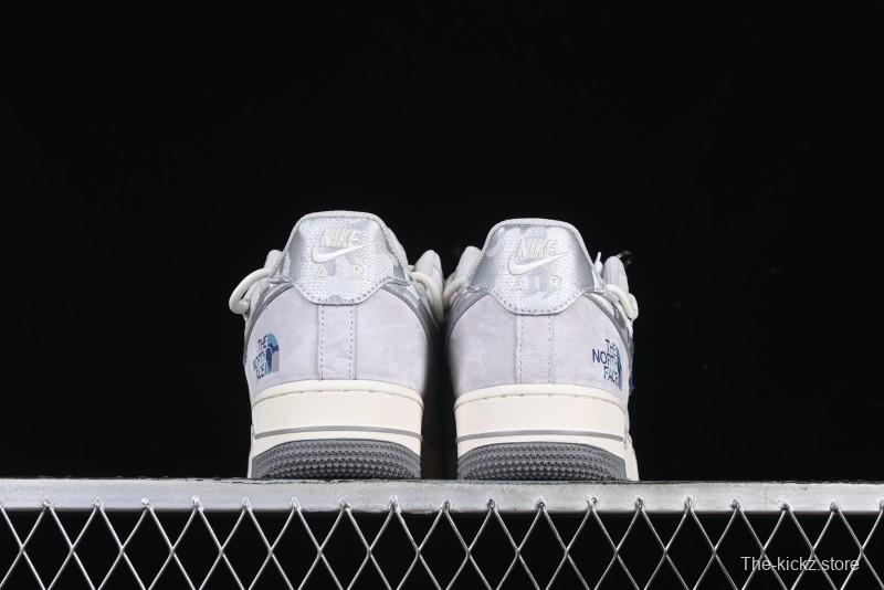 Nike Air Force 1 '07 Low The North Face Collaboration Silver Swoosh Drawstring Casual Sneakers - DM6688-016