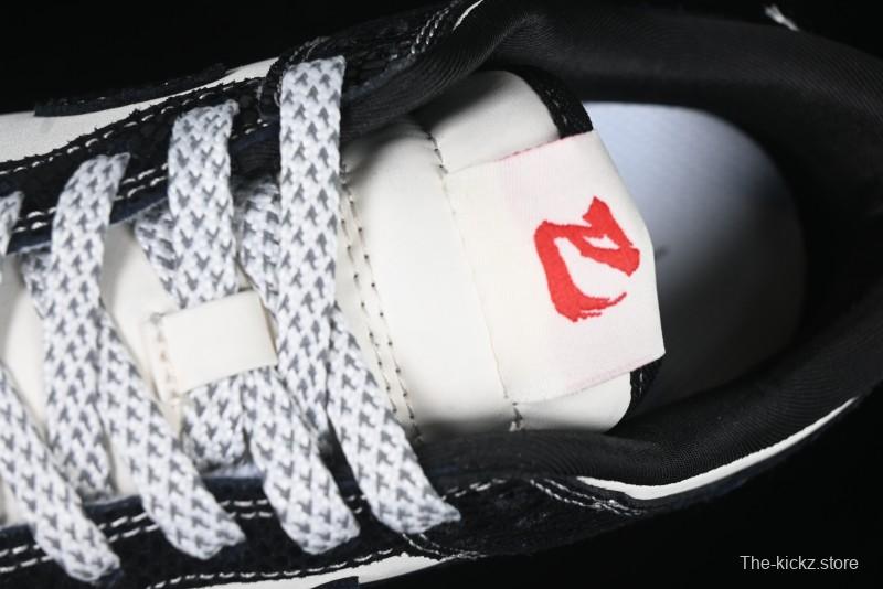 Nike SB Dunk Low UN Collaboration Year of the Snake Limited Edition Dual-Tone Black Snake Anniversary Custom Low-Top Casual Skate Shoes - AG3702-853