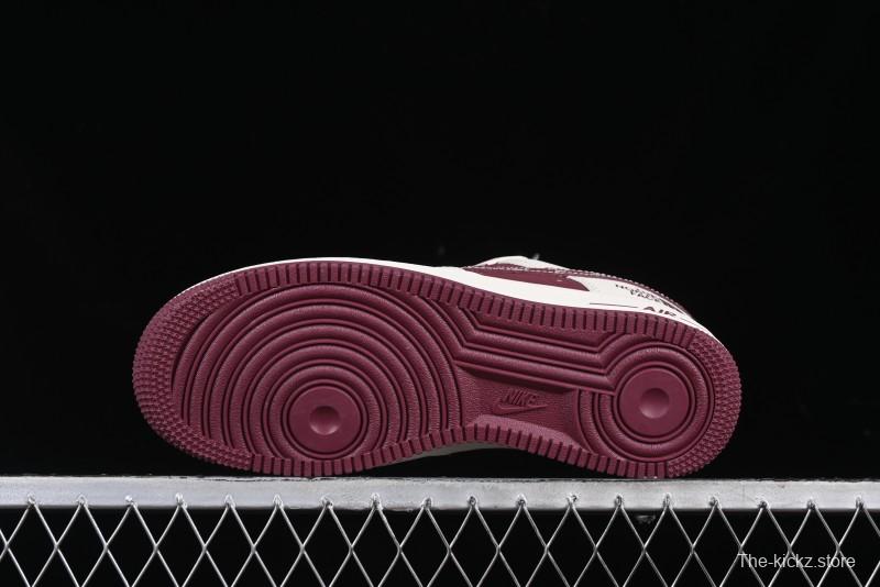 Nike Air Force 1 '07 Low The North Face Collaboration Burgundy Swoosh Casual Sneakers - KK1988-042