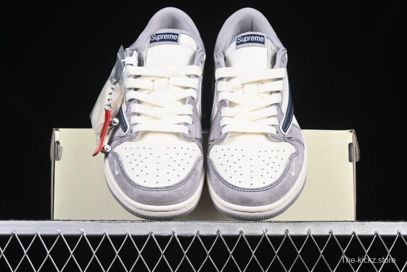 Nike Travis Scott x Fragment Design x Air Jordan 1 Low OG SP AJ1 Supreme Collaboration Sneakers - DM9288-006