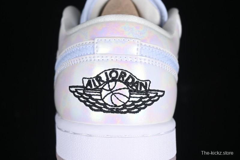 Nike Air Jordan 1 Low "Year of the Snake 2025" Retro Basketball Shoes with Pearl Iridescent Finish - HF4080-001