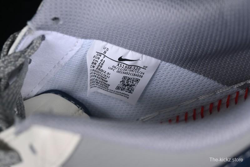 Nike Air Force 1 '07 Low The North Face Collaboration Grey Blue Double Swoosh Casual Sneakers - XS1958-520