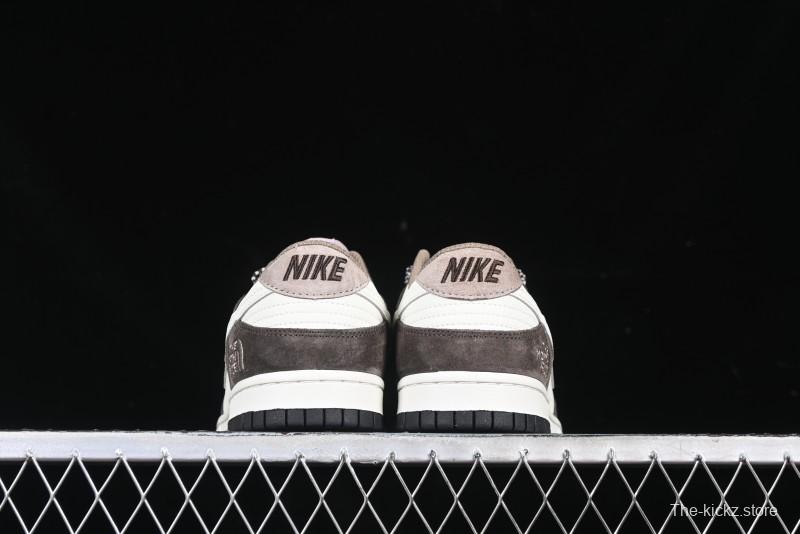 Nike SB Dunk Low The North Face Collaboration Black Brown Anniversary High-End Custom Low-Top Casual Skate Shoes - DJ2024-058