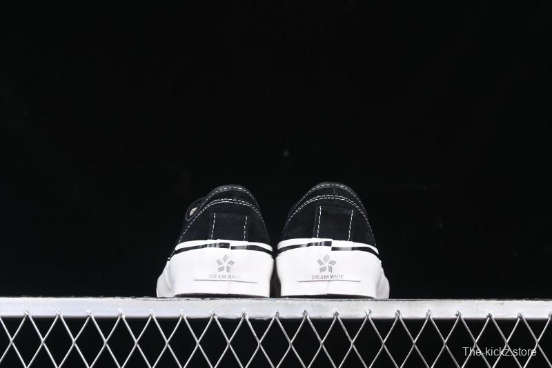 Kamiya Vulcanize Sneaker 23AW High-End Line Mihara Yasuhiro Dissolve Black White Suede Casual Low-Top Canvas Shoes - M.C3