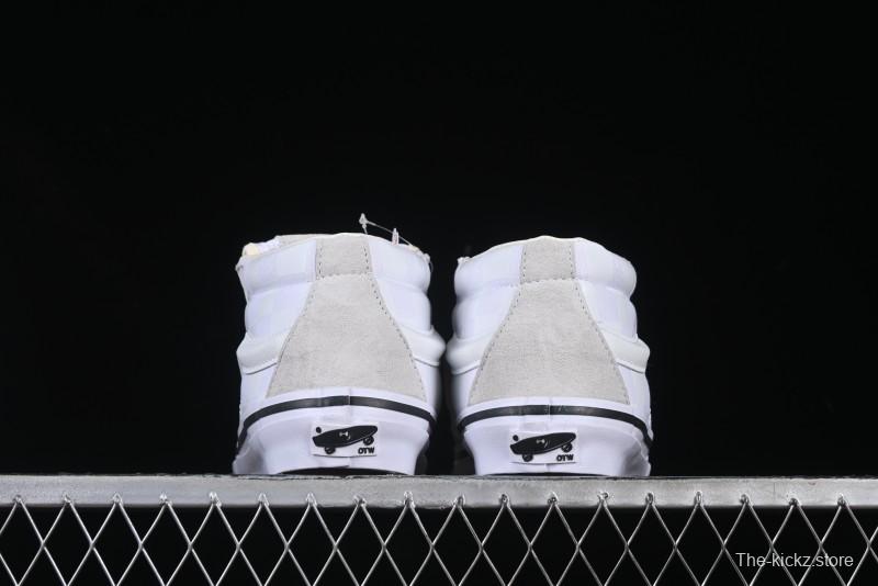 Vans HommeGirls x Sk8-Mid Fashion Casual Mid-Top Suede Skate Shoes with Bold Side Stripes - VN000NBN2VZ