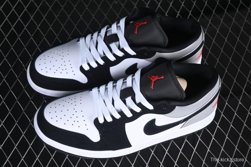 Nike Air Jordan 1 Low Retro Casual Sneakers with Black Swoosh - HF3148-106