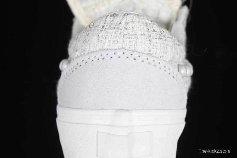 Vans Skool Ext Pearl White Low-Top Casual Skate Shoes - VN000EEMQC5